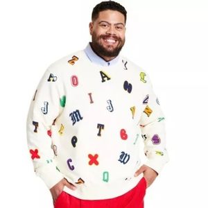 Adult Alphabet Print ROWING BLAZERS for Target Crewneck Sweatshirt Men's XXL